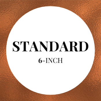 Standard Design 6-inch Round Cake, serves approximately 10