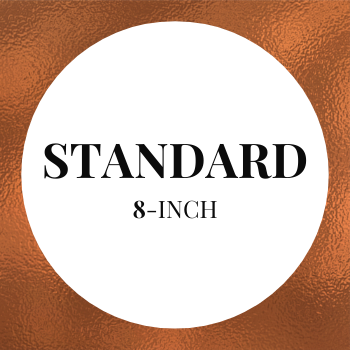 Standard Design 8-inch Round Cake, serves approximately 20
